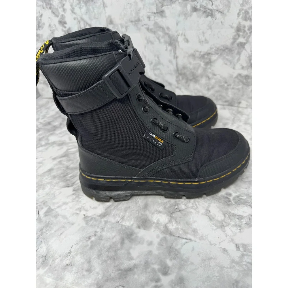 Dr. Martens Combs Tech 🖤II Cordura Black Utility Boots Zip Front Tactical‎